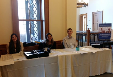 Three undergraduate students worked as the Symposium registration team
