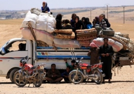 Syrians fleeing conflict account for 12 million of the world's displaced people. AFP